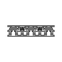 Art Deco Architectural Ornament, Linear Border vector