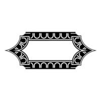 Art Deco Frame, Elegant Border, Vintage, Minimalist Style, Ornamentation vector