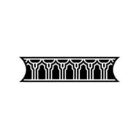 Art Deco Ornament Border, Geometric Elegance, Pattern vector