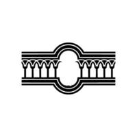 Geometric Archway Emblem, Vintage Style, Minimalist vector