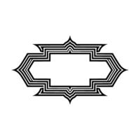 Geometric Deco Frame, Elegant Outline, Minimalist - Symmetrical vector
