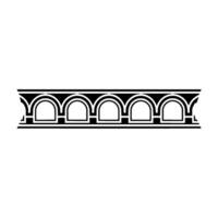 Art Deco Archway Border, Geometric Ornamentation, Ornament vector