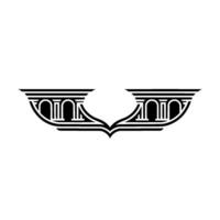 Art Deco Silhouette Elegant Gaze, Minimalist vector