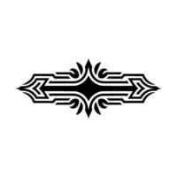 Intricate Black Decorative Element, Vintage Style Border vector