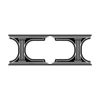 Geometric Symmetry, Modern Deco Emblem vector