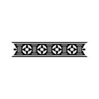 Geometric Border, Stylized Floral Motif, Vintage vector