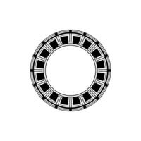 Geometric Circle Motif, Art Deco Inspired vector