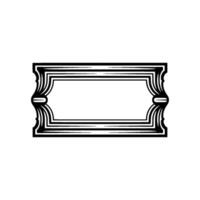 Art Deco Ticket Frame, Elegant Vintage vector