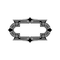 Art Deco Frame, Geometric Ornament, Elegant Border, Vintage - Stylized vector