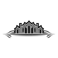 Art Deco Skyline Ornament, Elegant Geometric vector