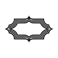 Geometric Wave Frame, Minimalist, Elegant Outline vector