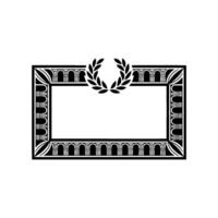 Art Deco Frame, Laurel Wreath, Elegant Placeholder vector