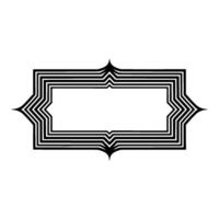 Geometric Deco Frame, Elegant Border, Minimalist - Linear vector