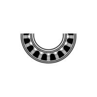 Minimalist Archway Silhouette, Circular Emblem vector