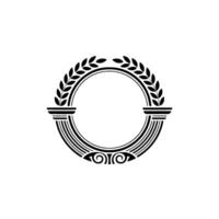 Elegant Vintage Laurel Wreath Frame, Classic vector