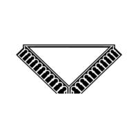 Geometric Triangle Motif, Minimalist, Negative Space vector
