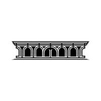 Art Deco Archway, Minimalist, Geometric Ornamentation vector