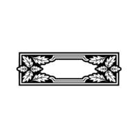 Elegant Botanical Frame, Vintage, Minimalist Ornamentation vector