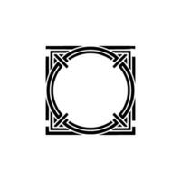 Geometric Frame, Minimalist, Circular Outline, Geometry vector