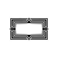 Geometric Deco Frame, Minimalist, Elegant Border - Template vector