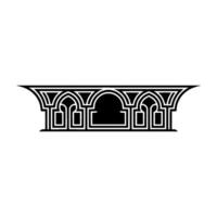 Art Deco Archway Ornament, Geometric, Vintage Style, Pattern vector