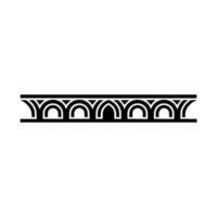 Art Deco Wave Border, Geometric Ornamentation vector