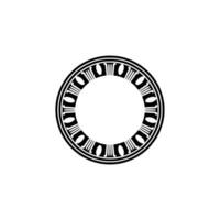 Geometric Circle Emblem, Art Deco Inspired, Ornament vector