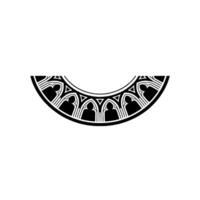 Gothic Arch Ornament, Minimalist, Pattern vector