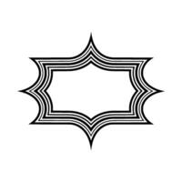 Geometric Star Frame, Minimalist, Negative Space vector