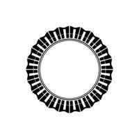 Geometric Circle Frame, Minimalist, Vintage Aesthetic - Retro vector