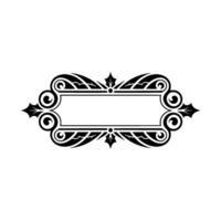 Elegant Black Ornamental Frame, Vintage Element vector