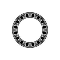 Geometric Circle Frame, Stylized Ornamentation, Minimalist, Ornament vector