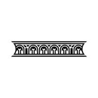 Art Deco Scroll Border, Elegant Element vector