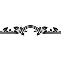 Elegant Botanical Border, Vintage Element vector