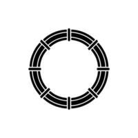 Minimalist Bamboo Circle, Symbolic vector