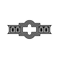 Geometric Deco Ornament, Vintage Style, Elegant Border vector