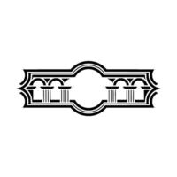 Art Deco Column Ornament, Elegant Border vector