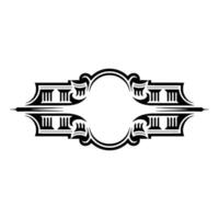 Art Deco Frame, Elegant Ornament, Vintage, Decorative Border, Symmetry vector