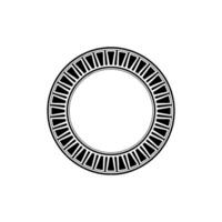 Geometric Circle Pattern, Minimalist, Circular Motif, Monochrome vector