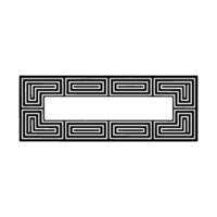 Geometric Deco Frame, Minimalist, Elegant Border, Composition vector