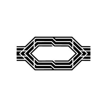 geométrico hexágono marco, minimalista, moderno resumen vector