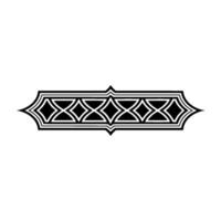 Geometric Deco Border, Elegant Black White, Pattern vector