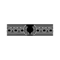 Geometric Laurel Border, Retro, Minimalist Emblem vector
