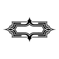 Geometric Deco Frame, Gradient Accent, Minimalist vector