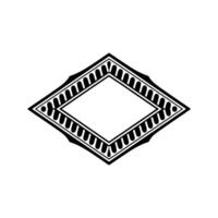 Geometric Diamond Frame, Art Deco Style, Minimalist vector