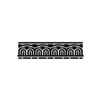 Geometric Wave Border, Art Deco Style vector