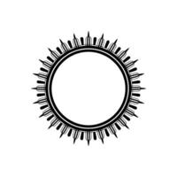 Geometric Tribal Circle, Minimalist, Outline vector