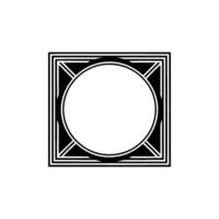 Geometric Circle Frame, Minimalist, Modern vector
