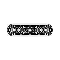 Elegant Botanical Border, Vintage Element, Floral vector
