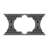 Elegant Classical Column Frame, Minimalist vector
